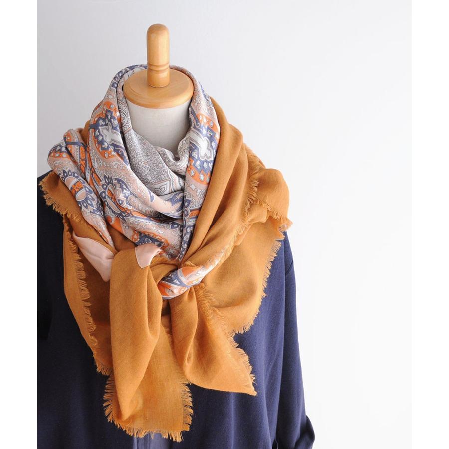 Citrus シトラス 正方形 大判ウール シルク ストール キャメル Citrus 0249 ラブリ 通販 Yahoo ショッピング
