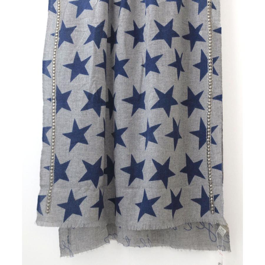 シトラス CITRUS Je t'aime & スター グレー ネイビー ストール