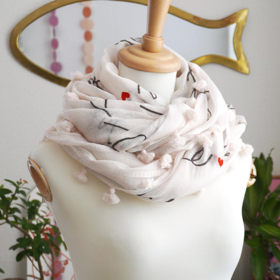 シトラス CITRUS POMPOMストール Je t'aime ジュテーム : ラブリ