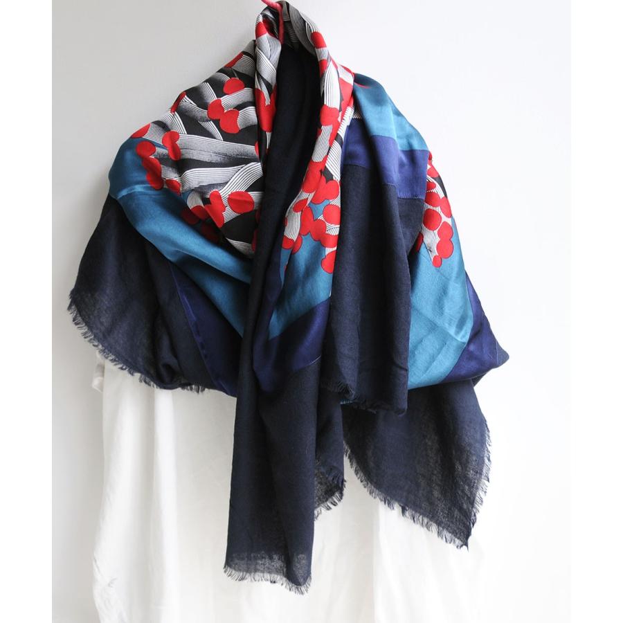 Citrus シトラス ウール ストール 正方形 シルク レッド柄プリント Citrus 0328 ラブリ 通販 Yahoo ショッピング