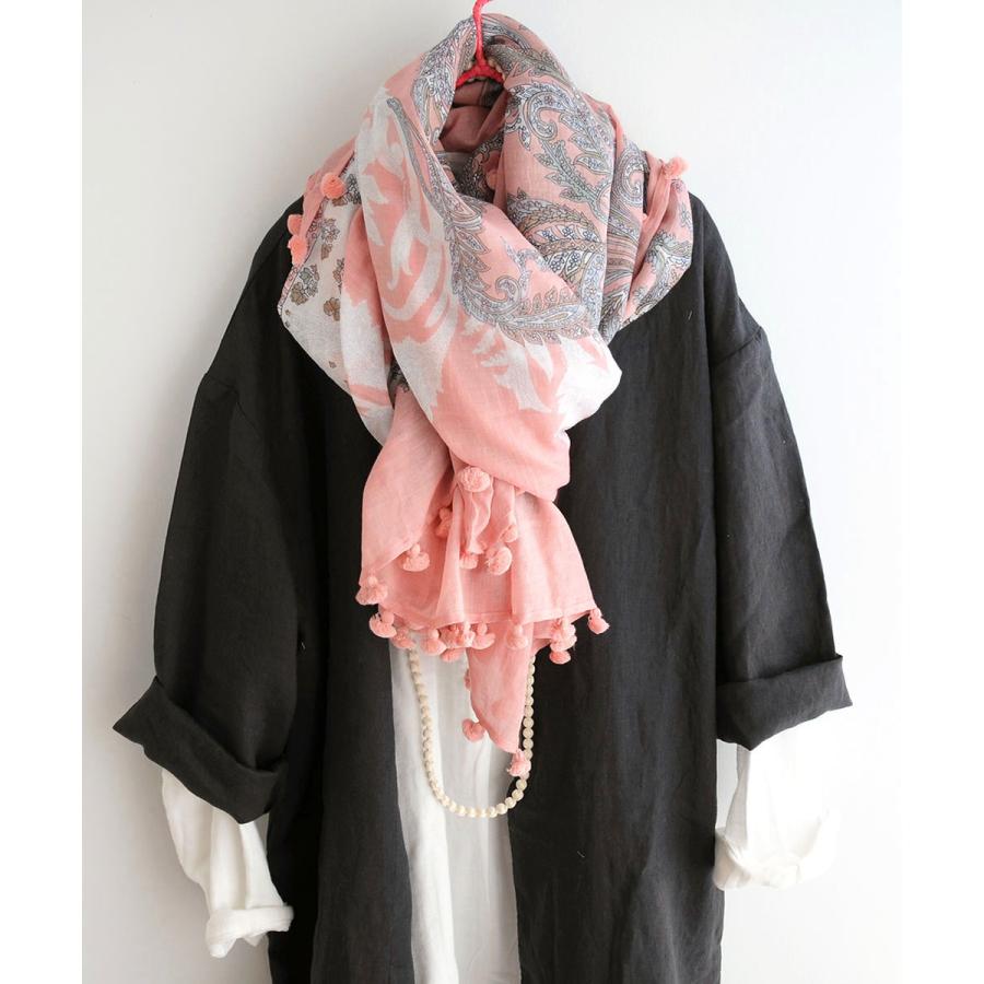 Citrus シトラス ストール Art Alphanso コットン ピンク Pompom Citrus 0346 ラブリ 通販 Yahoo ショッピング