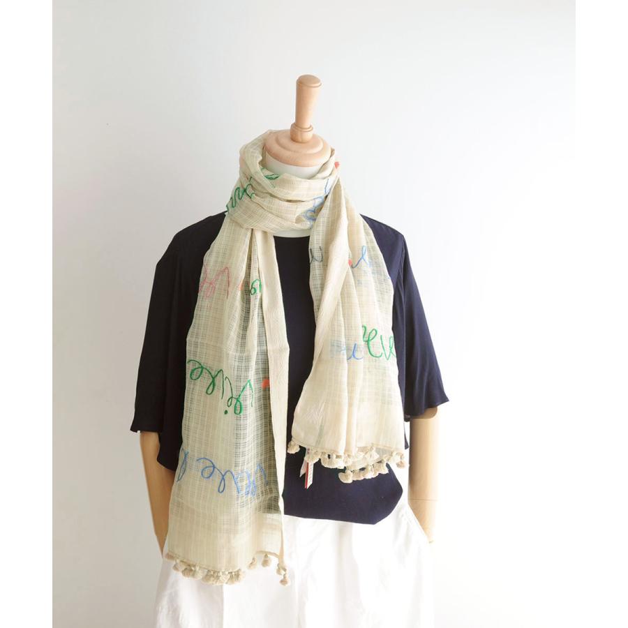 シトラス CITRUS ストール vive l'amour コットンシルク POMPOM