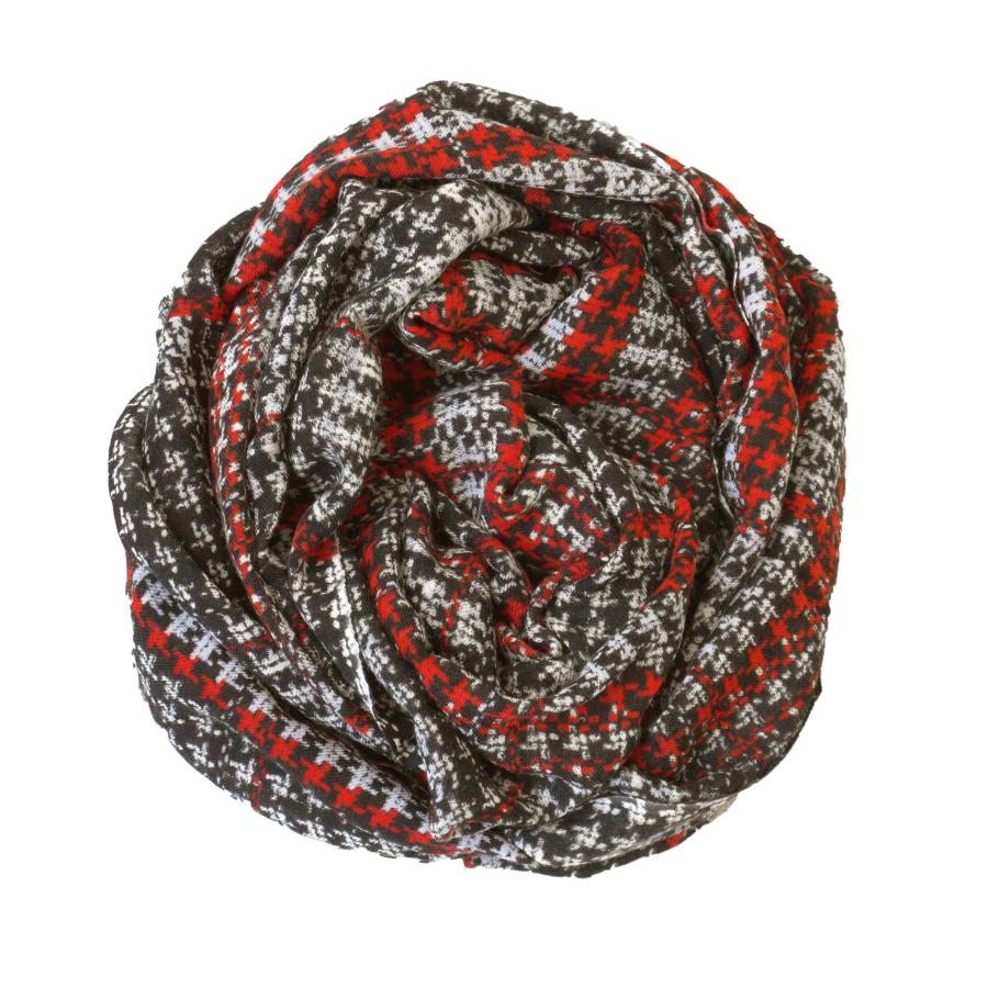 シトラス CITRUS ウールストール 千鳥格子 チェック ブラック レッド