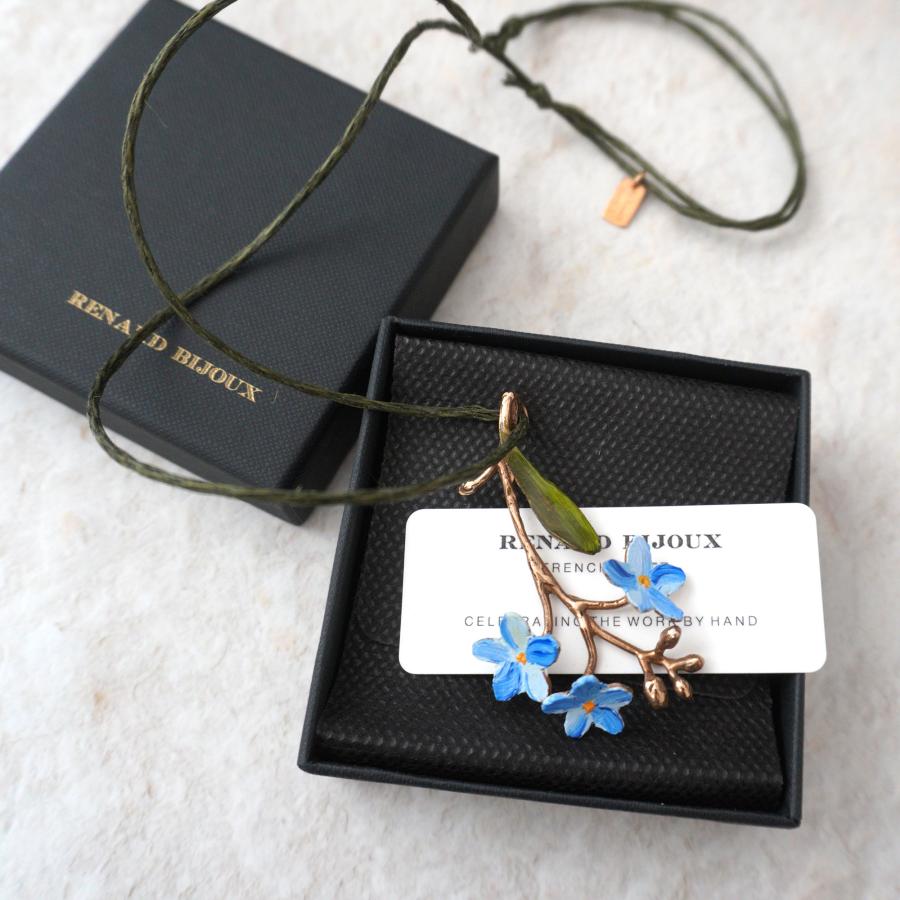 RENARD BIJOUX (レナードビジュー) 忘れな草のネックレス ブルー