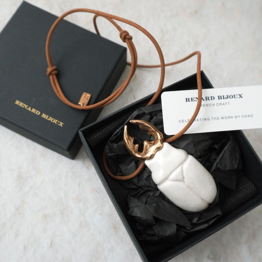 RENARD BIJOUX (レナードビジュー) スカラベのネックレス ホワイト