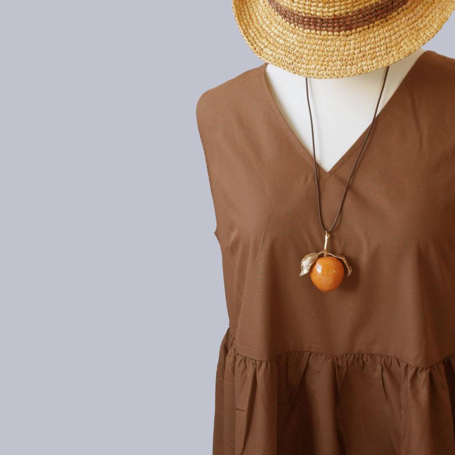 RENARD BIJOUX (レナードビジュー) アップル ネックレス オレンジ