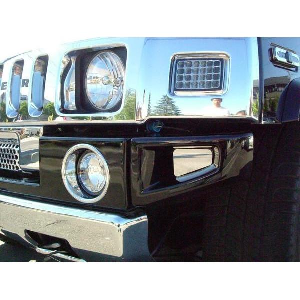 HUMMER/ハマー H2 クローム メッキ デイライト フォグランプリム : LAX