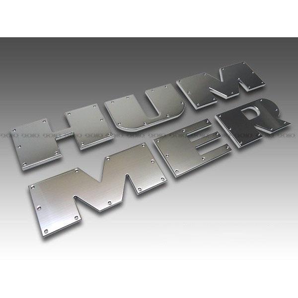 【CODE9】HUMMER/ハマー H2　ビレット リアバンパーレターロゴ　ディンプルタイプ｜lux-auto-parts