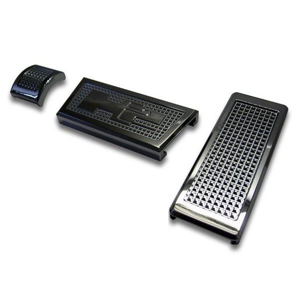 CODE9】 HUMMER/ハマー H2 ビレット クローム ペダルセット H2ロゴ