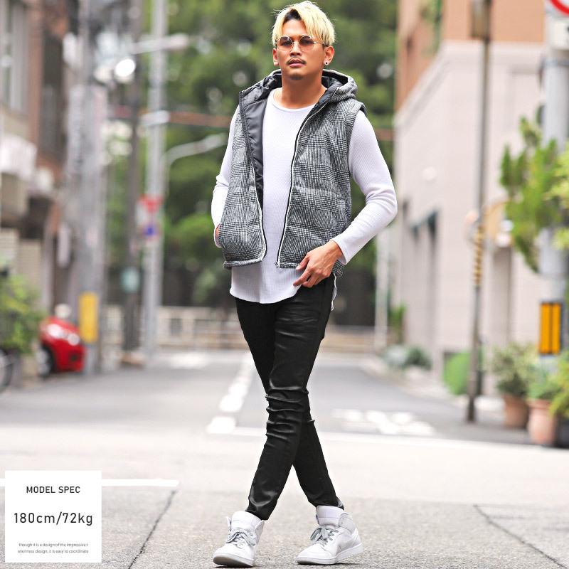 スキニーパンツ メンズ ボトムス ロック 黒 ブラック クラッシュ スキニーパンツ メンズ ボトムス ロック 黒 ブラック クラッシュ