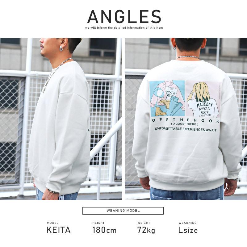 トレーナー メンズ 裏起毛 ビッグシルエット スウェット バックプリント イラスト ストリート 03 Luxstyle 通販 Yahoo ショッピング