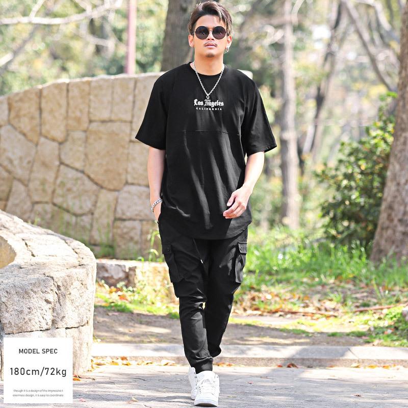 カーゴパンツ メンズ サルエル ミリタリー ワークパンツ サイド