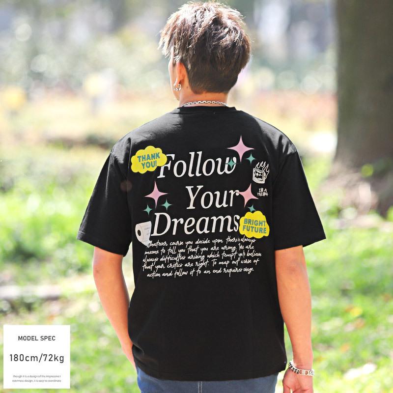 Tシャツ メンズ 半袖 ビッグシルエット デコレーション プリント ロゴ イラスト ストリート 0530 Luxstyle 通販 Yahoo ショッピング