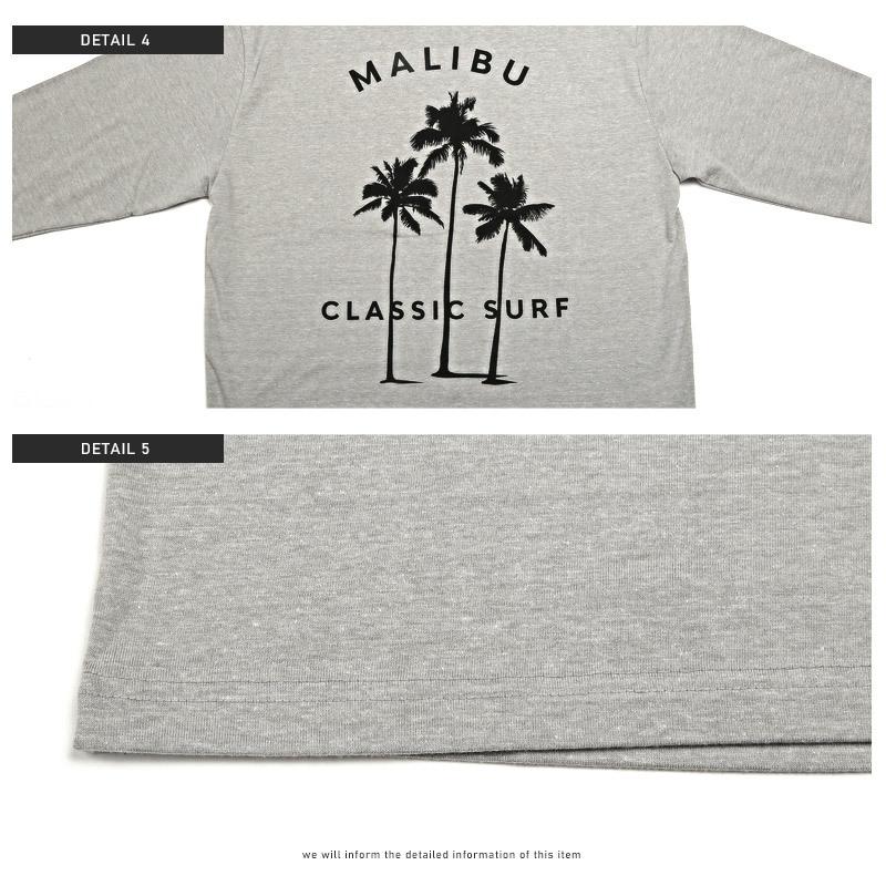 ロンt メンズ 長袖tシャツ ポケット ロゴ バックプリント ヤシの木 イラスト サーフ ビター系 09 Luxstyle 通販 Yahoo ショッピング