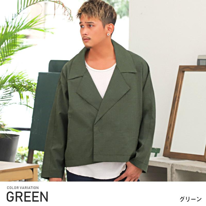 ダブルジャケット メンズ アウター 韓国 韓国系 春 秋 ルーズ ショート