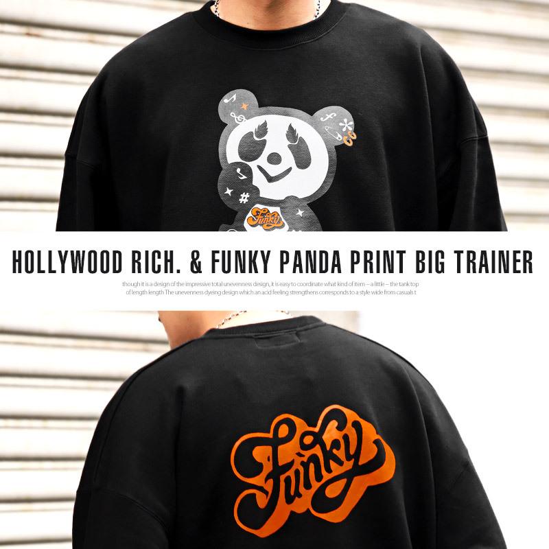 送料無料 トレーナー メンズ スウェット ビッグシルエット パンダ イラスト ストリート 13 Luxstyle 通販 Yahoo ショッピング
