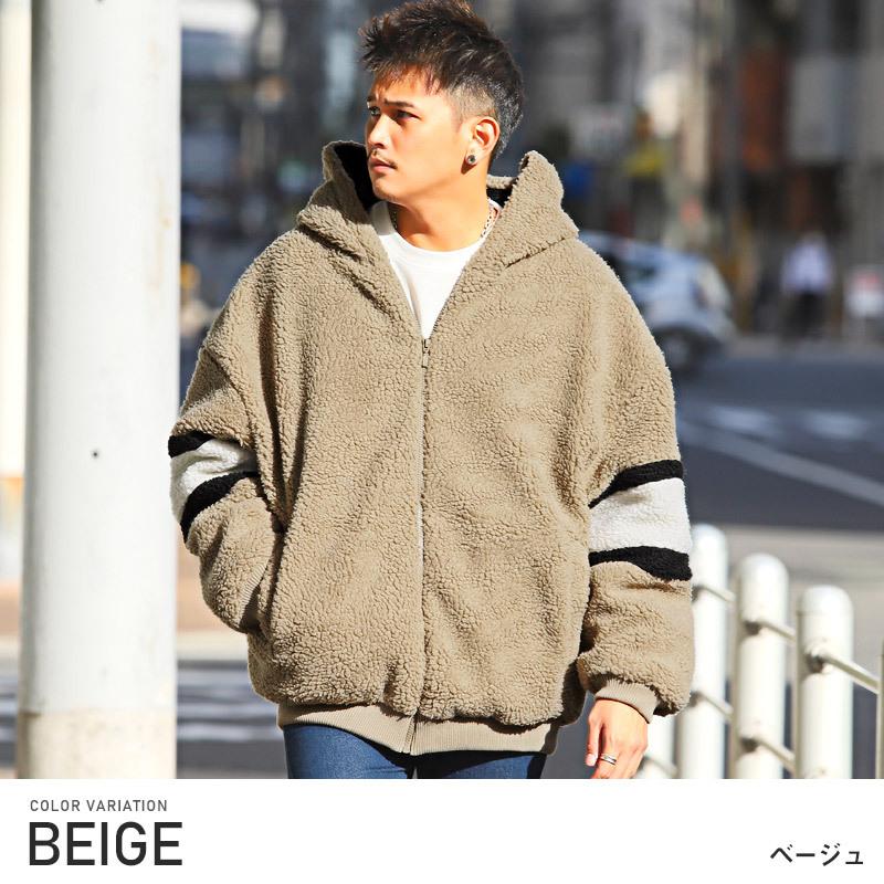 在庫あり】 ゆったり パーカー グレー XL ジップアップ ボアパーカー ストリート系 ゆったり パーカー グレー XL ジップアップ ボアパーカー ストリート系
