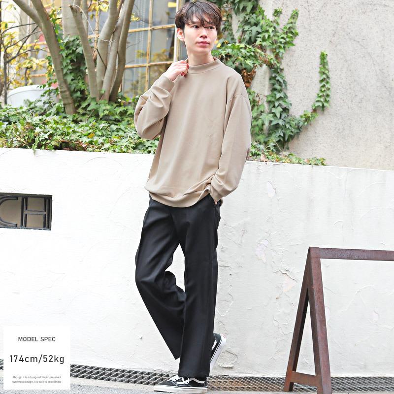 トレーナー メンズ スウェット ポンチ ビッグシルエット モックネック
