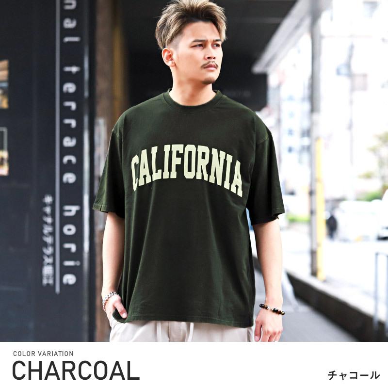 Tシャツ メンズ 半袖 ビッグシルエット カレッジ ロゴ プリント 色落ち ストリート｜lux-style｜08