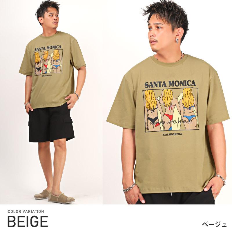 セール Tシャツ メンズ 半袖 ガール イラスト プリント ロゴ