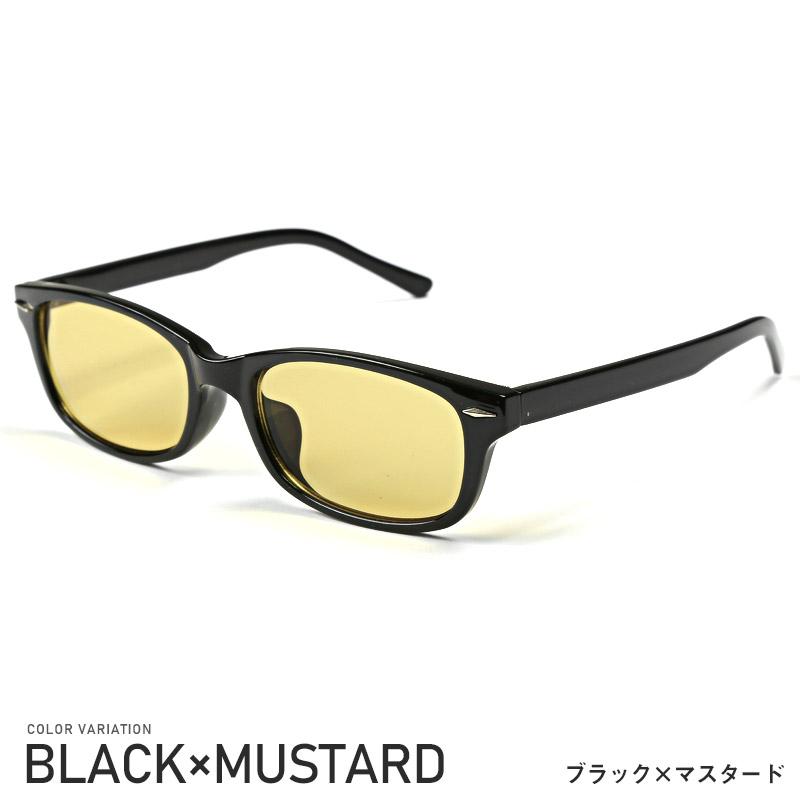 サングラス メンズ レディース ウェリントン UVカット カラーレンズ