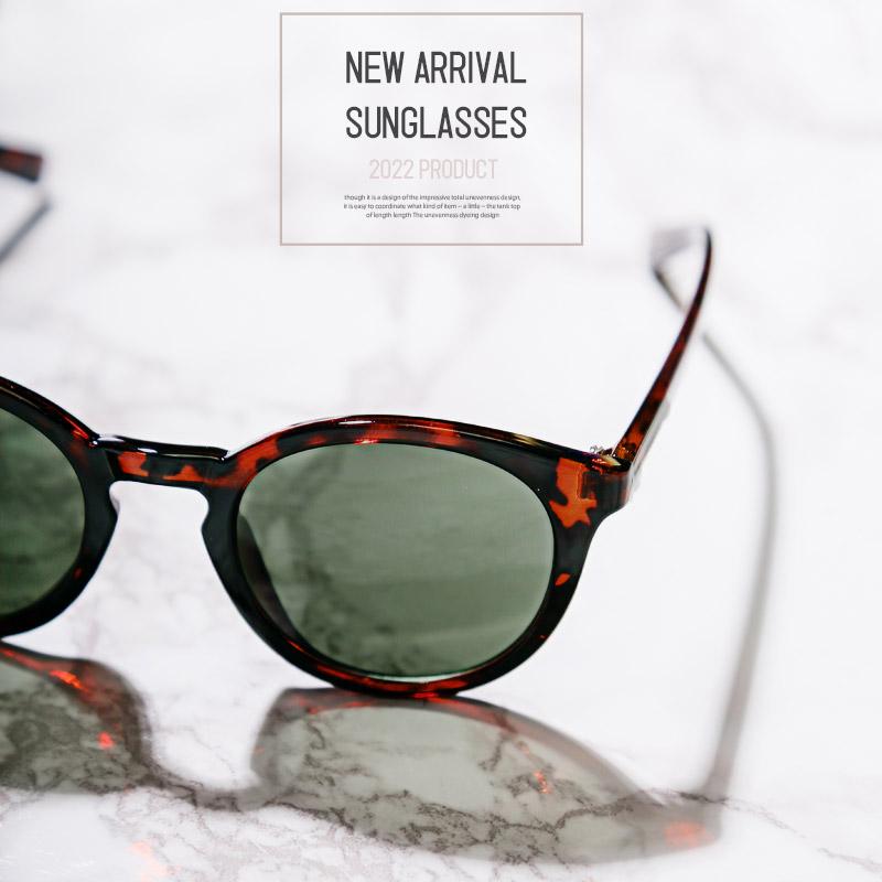 サングラス メンズ レディース ボストン 黒縁 UVカット デミ柄 セレブ