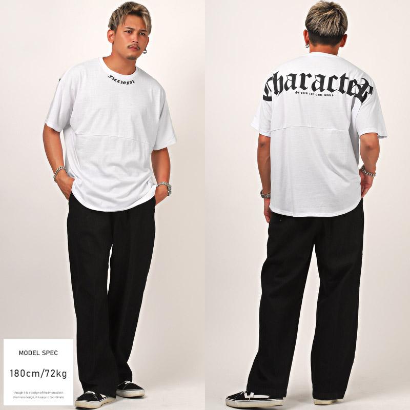Tシャツ 半袖 長袖 メンズ アンサンブル レイヤード 2枚セット ロゴ