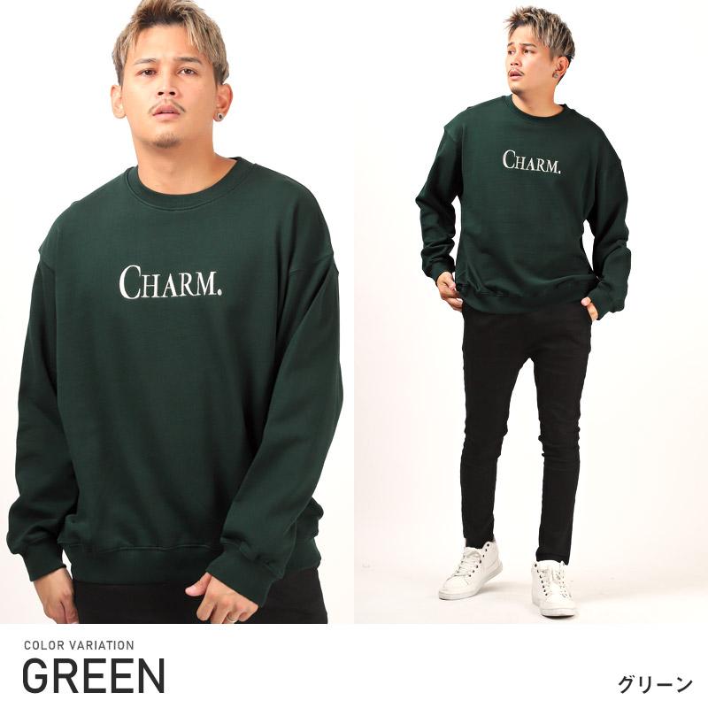 トレーナー メンズ スウェット ロゴ 刺繍 コットン ビッグシルエット