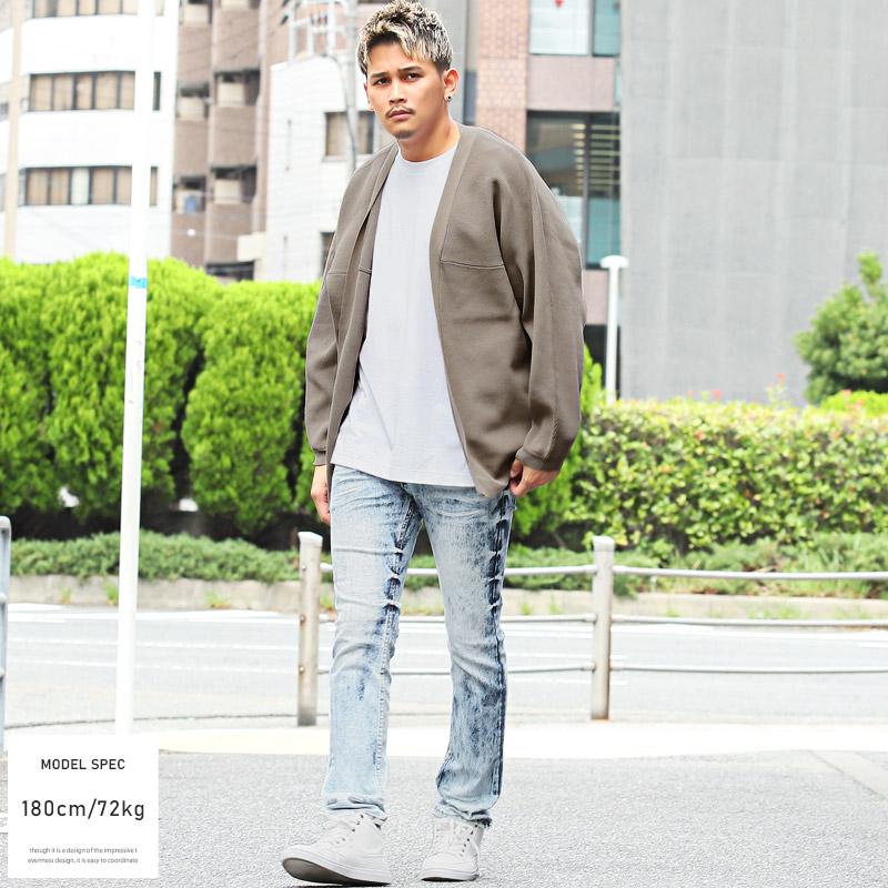 セール カーディガン メンズ レディース 畦編み ニット 無地 ルーズ