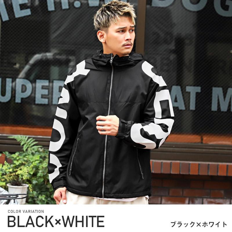 マウンテンパーカー メンズ ブルゾン 撥水 フード ロゴ ストリート