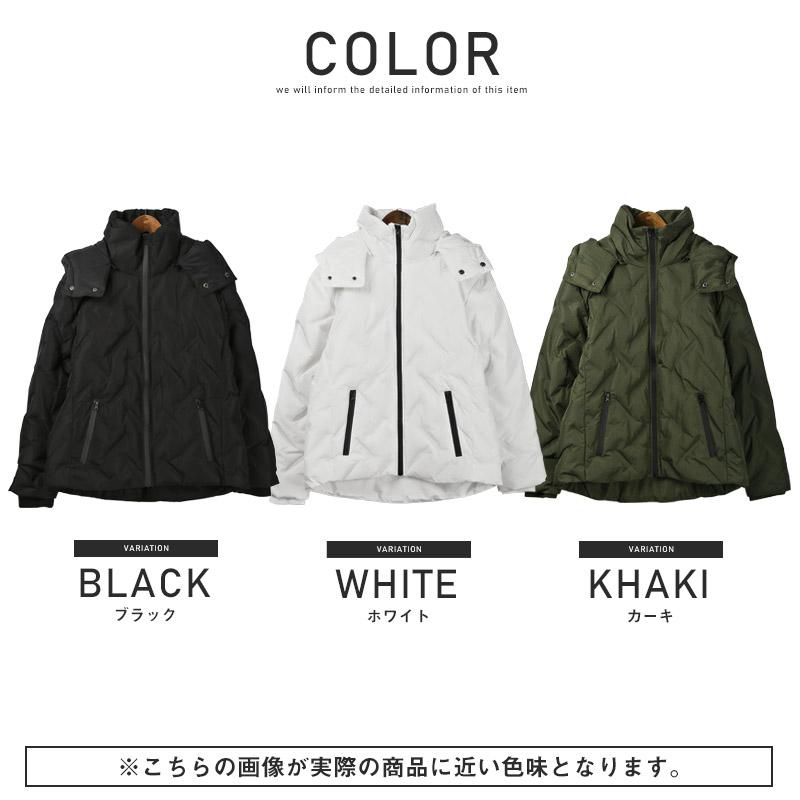 ブルゾン メンズ ジャケット 中綿 フード 取り外し 2WAY 暖か