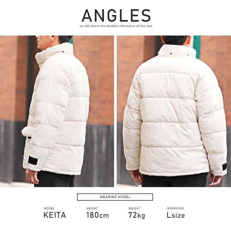 中綿ジャケット メンズ ブルゾン フード ボリュームネック 暖か 冬