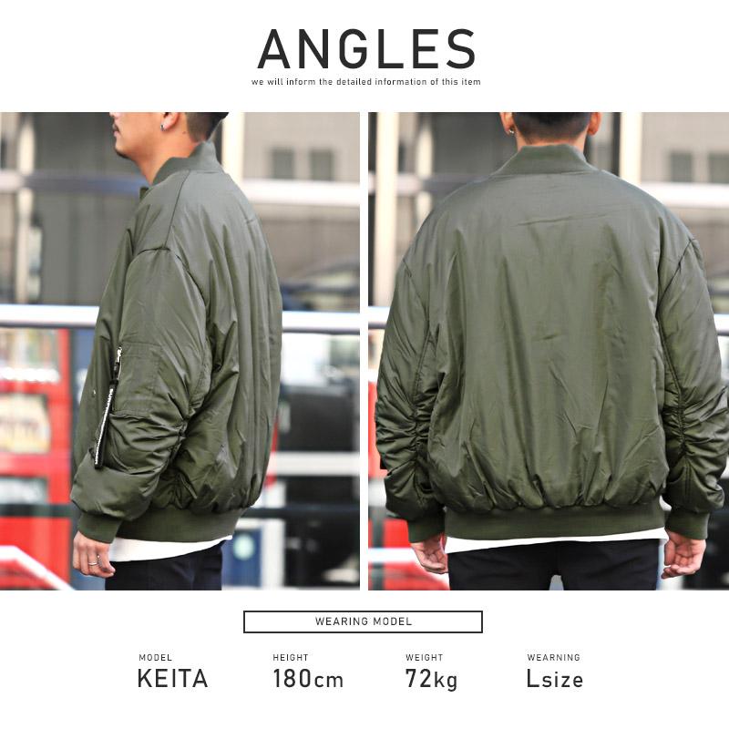 MAN.G.MAN ブラック MA-1ジャケット　韓国 MA-1ジャケット メンズ 中綿 撥水 ビッグシルエット 暖か ストリート