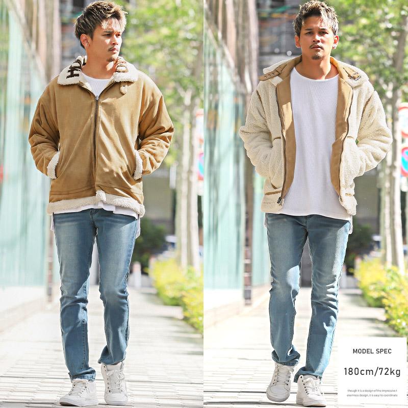 セール B-3ジャケット メンズ ボア フェイクムートン リバーシブル