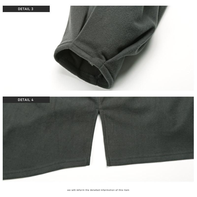 セール ロンT メンズ 長袖Tシャツ モックネック フリース ビッグ