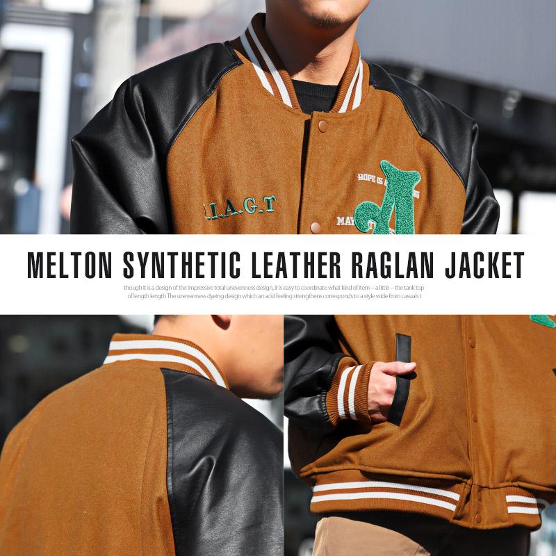 Local Golf メルトン　ジャケット　ワッペン　M/L LocalGOLF_MeltonVarsityJKT_Bla