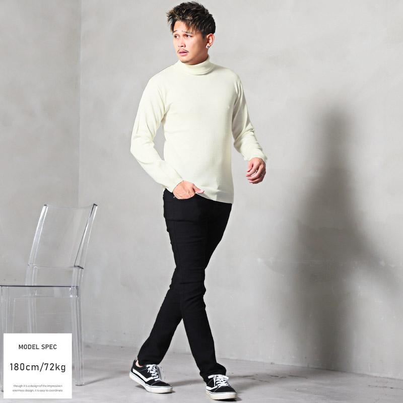 ニット メンズ セーター トップス タートルネック カシミヤタッチ