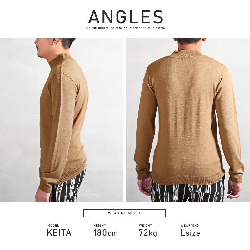 ニット メンズ セーター トップス ハイネック カシミヤタッチ 柔らか