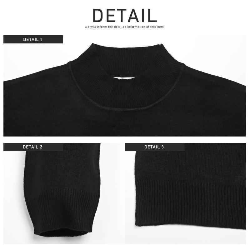 ニット メンズ セーター トップス ハイネック カシミヤタッチ 柔らか