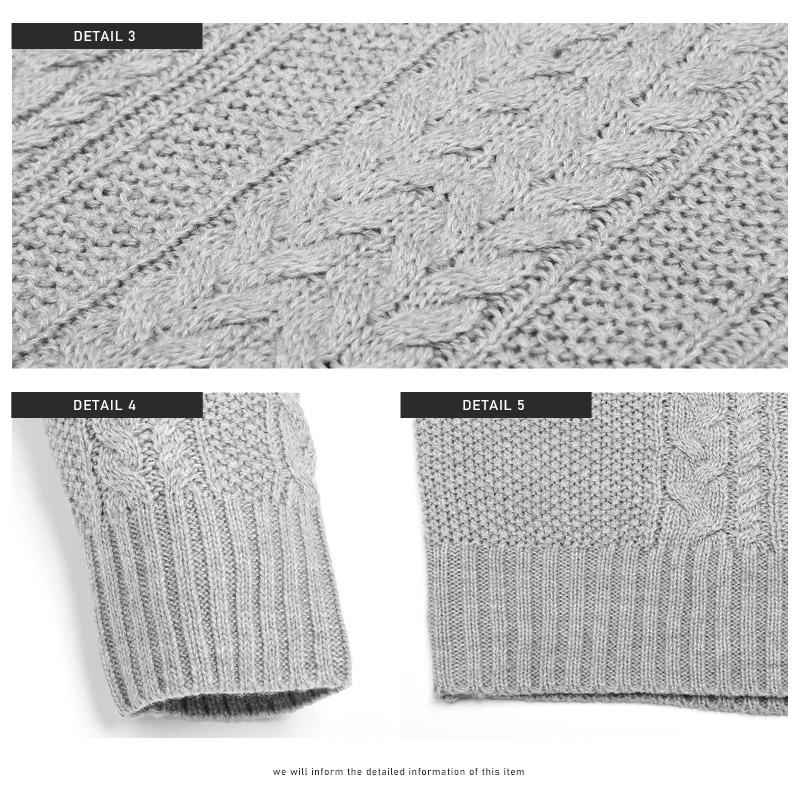 ニット メンズ セーター トップス タートルネック ケーブル編み 5G