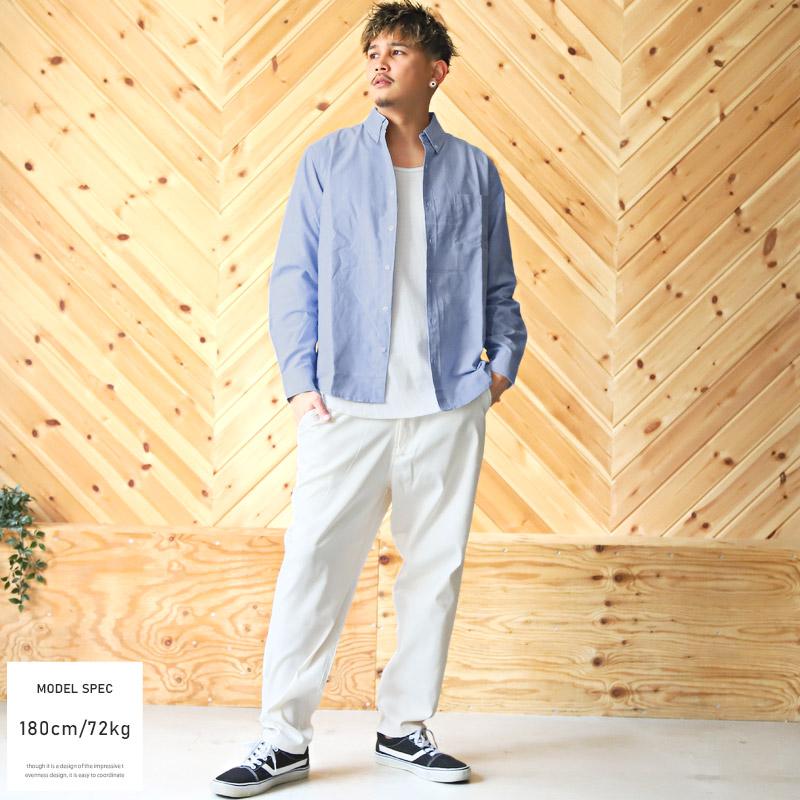 長袖シャツ メンズ オックスフォード レギュラーカラー ボタンダウン