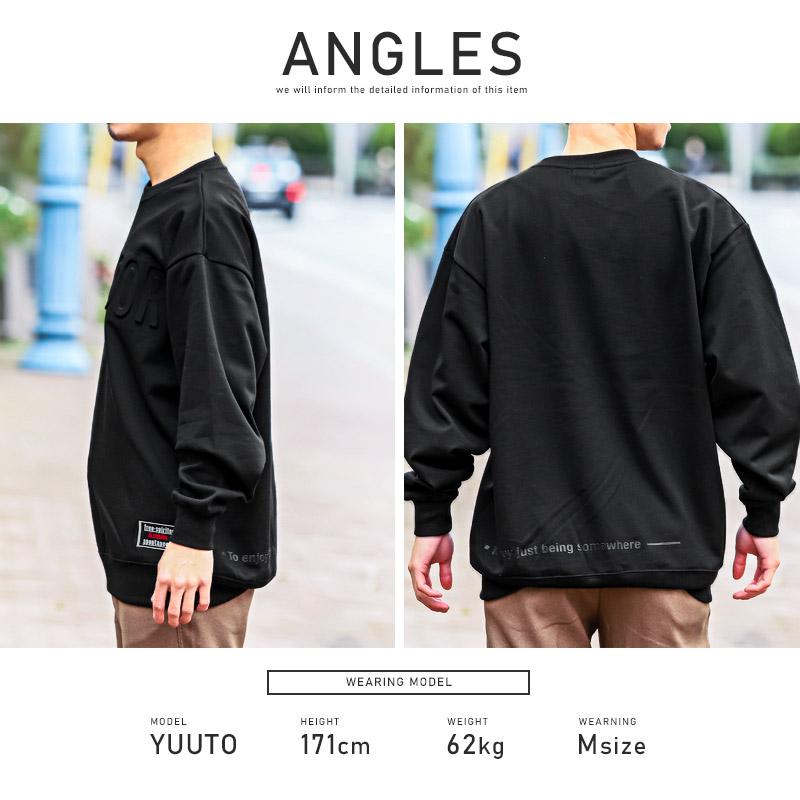 セール トレーナー メンズ スウェット 刺繍 エンボス ロゴ ルーズ