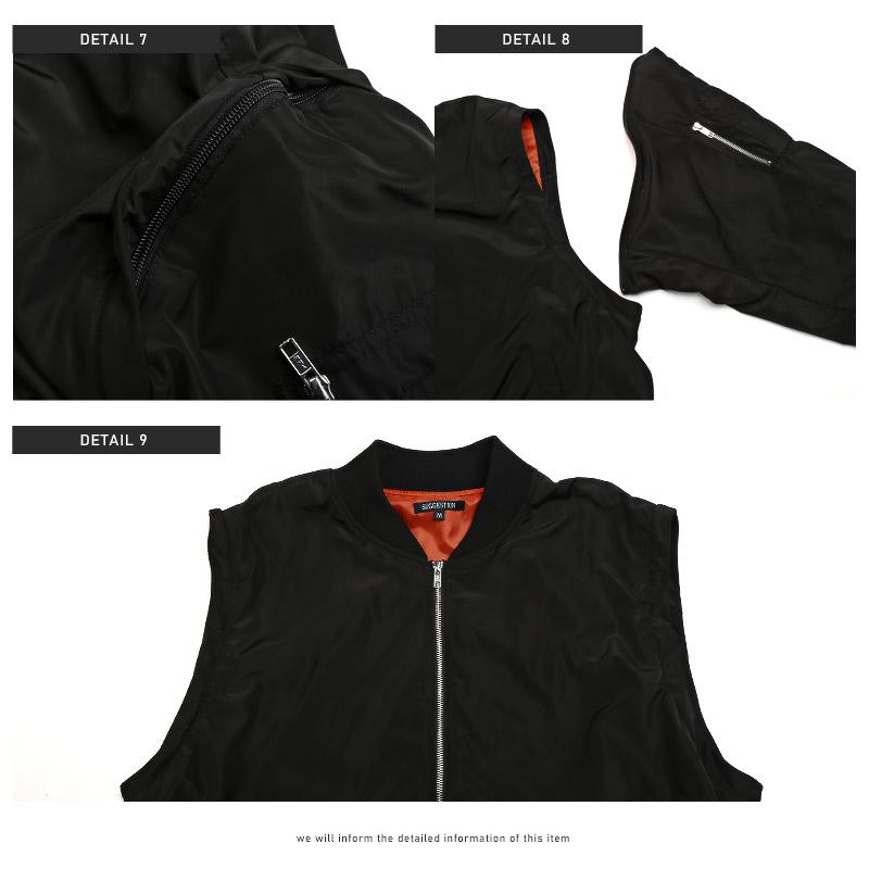s*s様 SALE 薄手MA１ジャケット SALE セール MA-1ジャケット メンズ ブルゾン 2WAY ベスト ルーズ