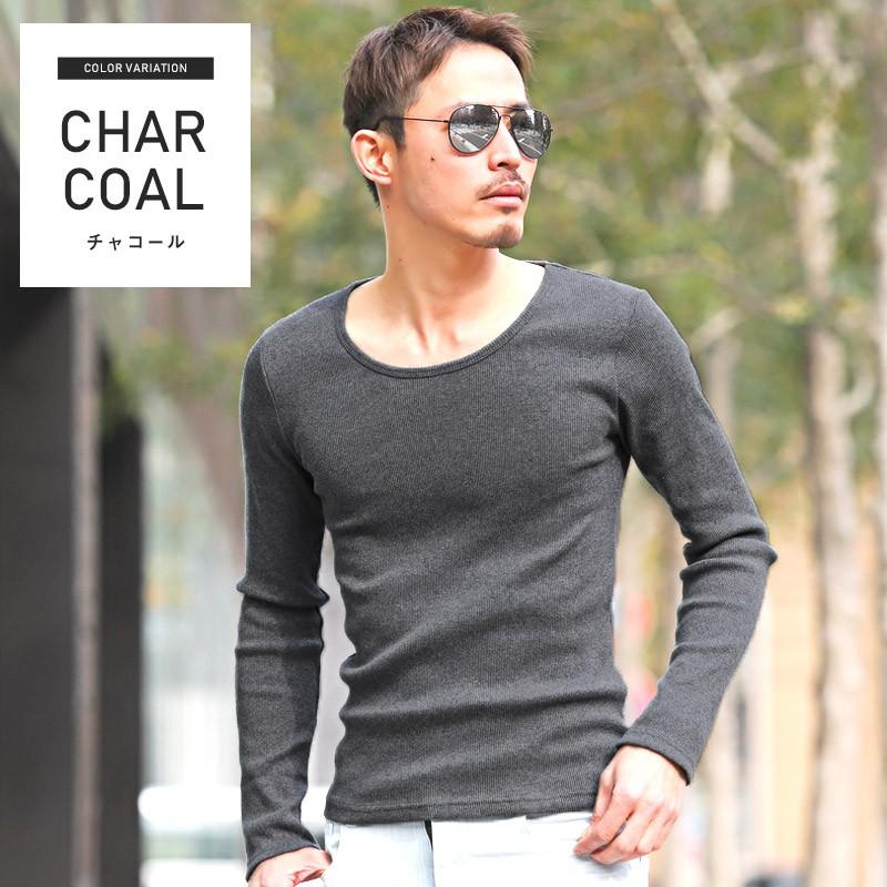 ロンｔ メンズ 長袖 テレコ 無地 長袖tシャツ カットソー インナー タイト I01 135 Luxstyle 通販 Yahoo ショッピング