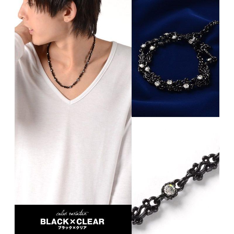 お兄系 ネックレス メンズ アクセサリー ラインストーンステーションネックレス ペンダント ゴールド シルバー 悪羅悪羅系 オラオラ系 V系 プレゼント ペア Pm 3524 Luxstyle 通販 Yahoo ショッピング