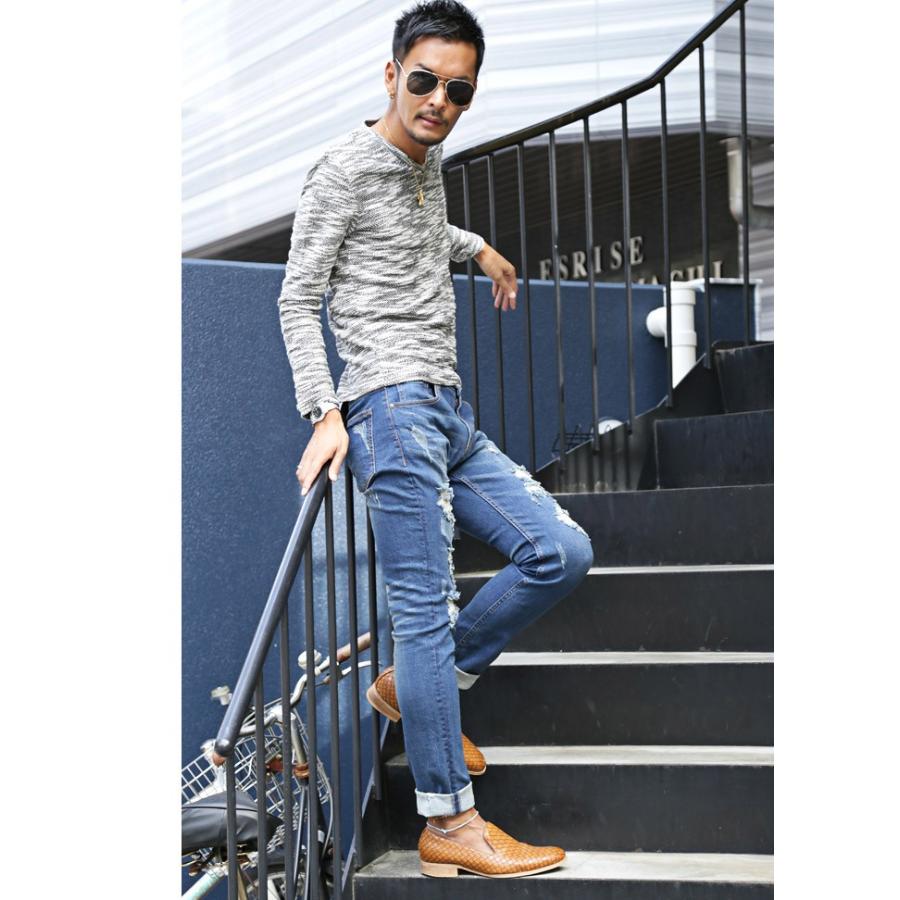 Bitter デニムパンツ メンズ ダメージ ダメージ加工ストレッチスキニーデニムパンツ デニム パンツ ジーンズ ボトムス スキニー クラッシュ ストレート 細身 服 Pm 4210 Luxstyle 通販 Yahoo ショッピング