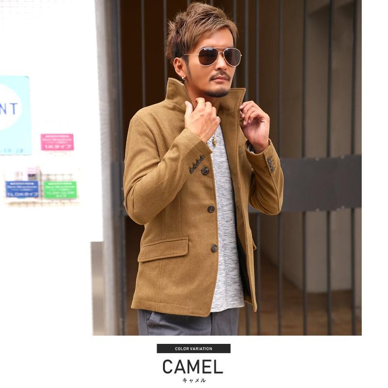 ジャケット メンズ イタリアンカラー メルトンウール アウター