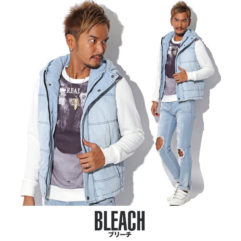 セール 中綿ベスト メンズ ジャケット ベスト デニム カモフラ 迷彩