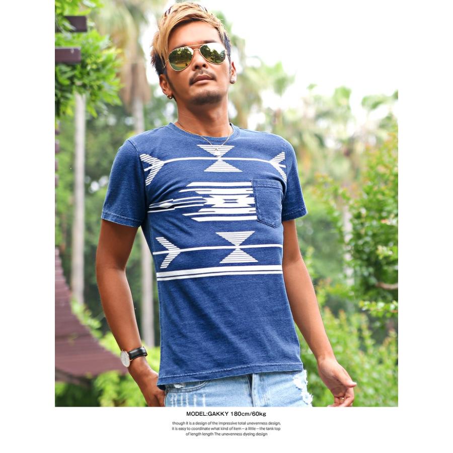 Bitter Tシャツ メンズ 半袖 インディゴ デニム 星条旗 アメリカ国旗 星柄 スター ビター系 夏 インディゴ天竺プリントポケット付きtシャツ トップス カットソー Pm 6345 Luxstyle 通販 Yahoo ショッピング