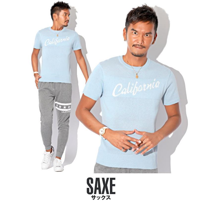 サマーニット メンズ ニット 半袖 California カリフォルニア サーフ Surf 夏 Bitter ビター系 Californiaクルーネック半袖サマーニット トップス カットソー 服 Pm 7292 Luxstyle 通販 Yahoo ショッピング